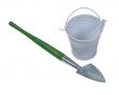 Shovel and White Metal Pail