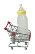 Shopping Cart with a Baby Bottle