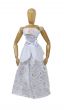 Model Wearing Formal White Dress