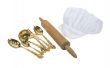 Toque Blanche with a Rolling Pin and Goldware