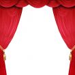 open stage with a white background 