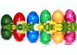 Colorful mix of eggs 