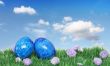 Decoration with blue eggs 