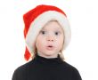 The child in a hat santa claus