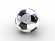 3d black-white soccer ball