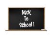 isolated blackboard with back to school text