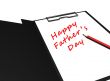 Happy father's day message written on paper