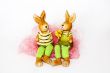 toy Easter rabbits in love