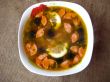Plate with tasty soup