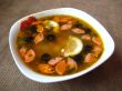 Plate with tasty soup