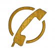 3D Golden Telephone Sign