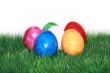 Many painted Easter eggs