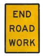 old end roadwork traffic sign