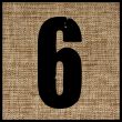 number on the fabric.