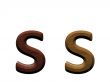 one letter of wooden alphabet.