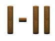 3d wooden roman numbers on white background.