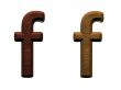 one letter of wooden alphabet.