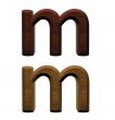 one letter of wooden alphabet.