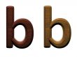 one letter of wooden alphabet.