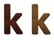 one letter of wooden alphabet.