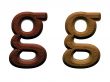 one letter of wooden alphabet.