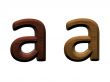 one letter of wooden alphabet.