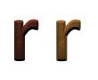 one letter of wooden alphabet.