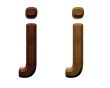 one letter of wooden alphabet.
