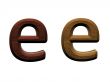 one letter of wooden alphabet.