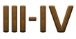 3d wooden roman numbers on white background.