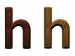 one letter of wooden alphabet.