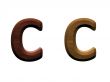 one letter of wooden alphabet.