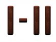 3d wooden roman numbers on white background.