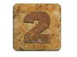 3d stone two number , on a white isolated background. 