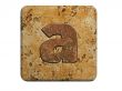 3d Letter a in stone, on a white isolated background. 
