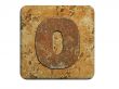 3d stone one number , on a white isolated background. 