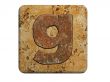 3d Letter a in stone, on a white isolated background. 