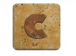 3d Letter a in stone, on a white isolated background. 