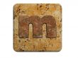 3d Letter a in stone, on a white isolated background. 