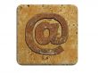 stone 3d at email symbol on a white isolated background.  