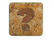 3d stone question marks, on a white isolated background. 