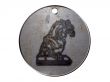 3d monster mythology, in metal medallion on a white isolated background.