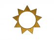 3d golden sun symbol