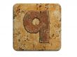 3d Letter a in stone, on a white isolated background. 