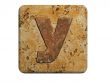 3d Letter a in stone, on a white isolated background. 