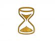 3d golden hourglass sign