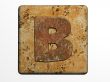 3d Letter a in stone, on a white isolated background. UPPERCASE 
