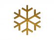 3d golden snowflake symbol