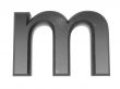 3d alphabet a in metal, on a white isolated background. 