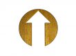 3d golden arrow symbol